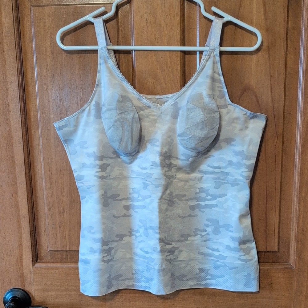 Ruby Ribbon Beige Camisole with Camo Design